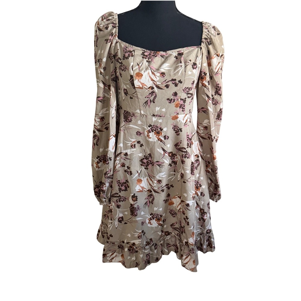 SHEIN Womens Floral Fairy Babydoll Puff Sleeve Dress Small Cottagecore Prairie
